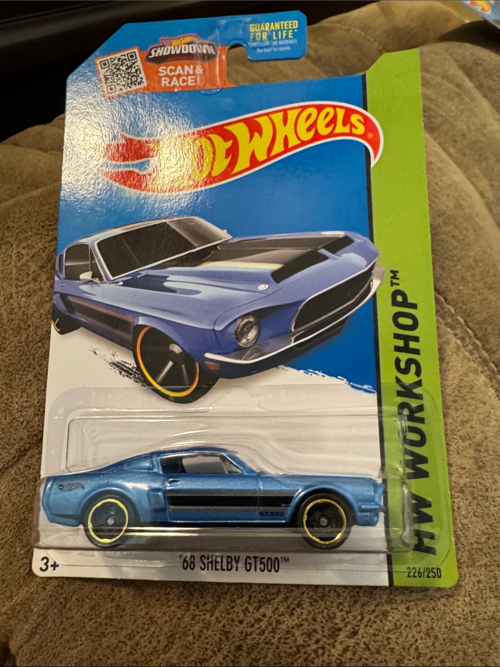 Mattel Hot Wheels '68 Shelby GT500 Blue with Black Stripes